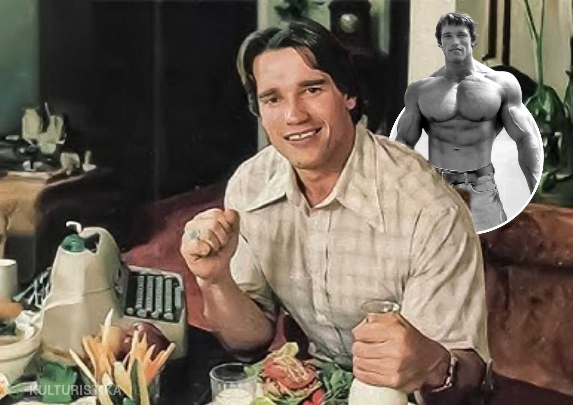 Schwarzenegger jí jídlo
